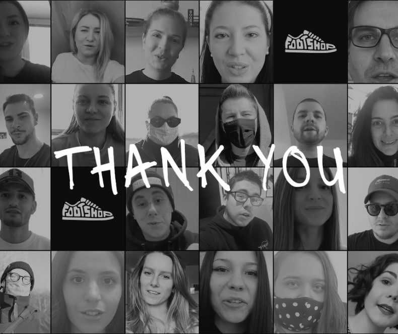 Thank you. Footshop posílá vzkaz (nejen) všem v první linii