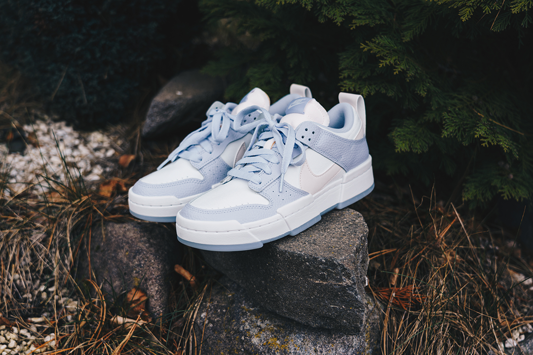 nike dunk low disrupt sea glass on feet